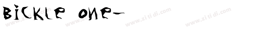 Bickle One字体转换